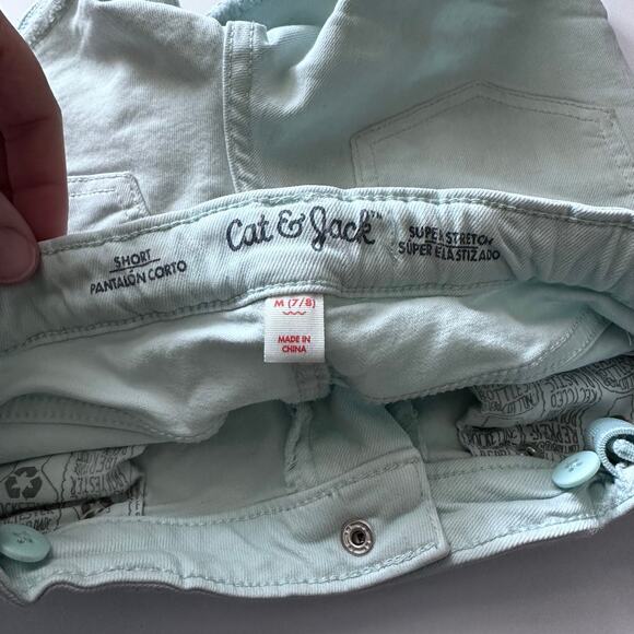 Cat & Jack Girls Denim Shorts - Light Wash, Size Medium - Picture 4 of 4